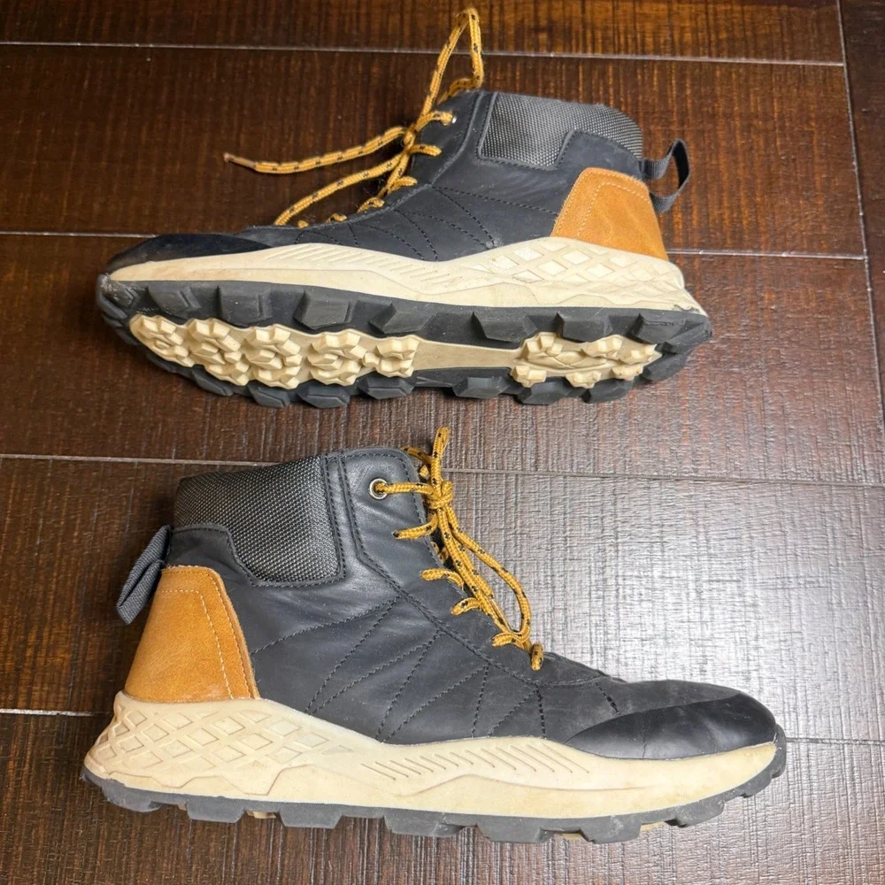 Ecko Unltd Joseph-11B Kids Boys Hiking Boots Black Tan Size 7 High Top Sneakers